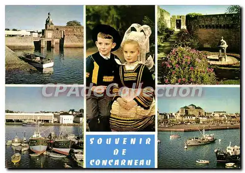 Cartes postales moderne Concarneau Beffroi De La Ville Close Remparts De La Ville Close port