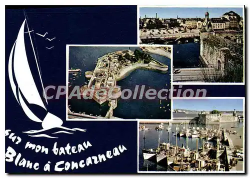 Moderne Karte Concarneau Vue Prise De La Ville Close Vue Aerienne