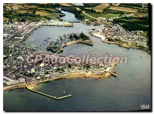 Moderne Karte Concarneau Vue Aerienne