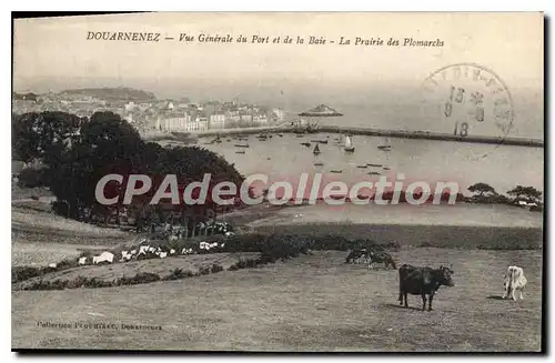 Cartes postales Douarnenez Vue Generale Du Port Et De La Baie prairie des Plomarchs