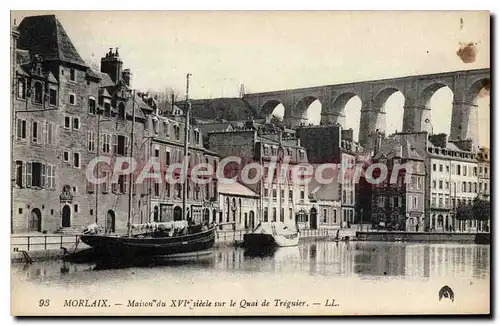 Cartes postales Morlaix Maisons Du XVI�me si�cle Le Quai De Treguier