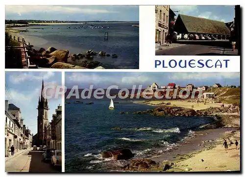 Cartes postales moderne Plouescat L'Eglise Les Halles Et Les Plages