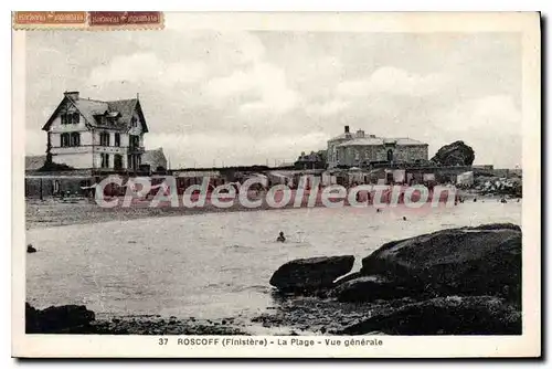 Ansichtskarte AK Roscoff La Plage Vue Generale