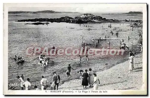 Cartes postales Roscoff La Plage A I'Heure Du Bain