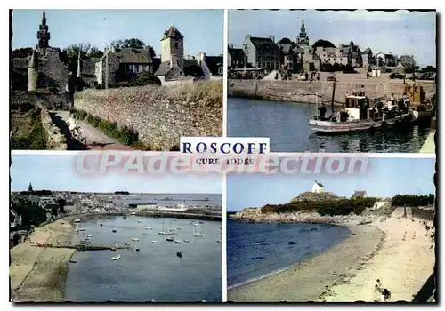Moderne Karte Roscoff Cure iod�e Le Port Vedettes De I'Ile De Batz plage