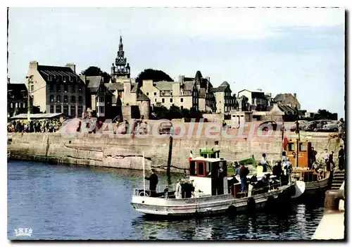 Moderne Karte Roscoff Le Port Vedettes De I'Ile De Batz