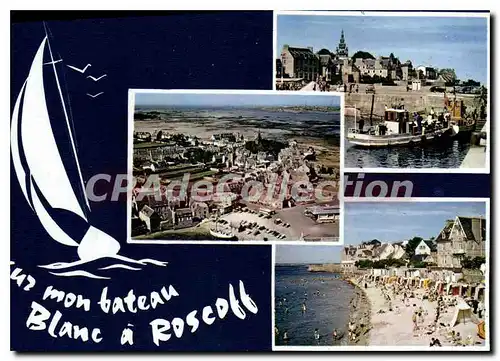 Moderne Karte Roscoff Le Port Vedettes De I'Ile De Batz plage