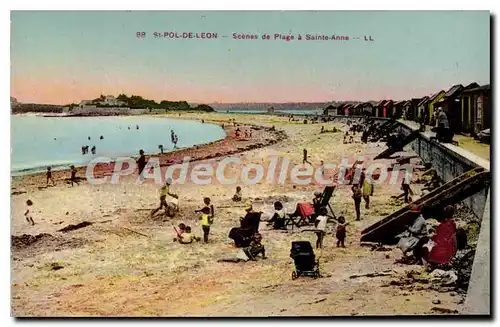 Ansichtskarte AK Saint Pol De Leon Scenes De Plage A Sainte Anne