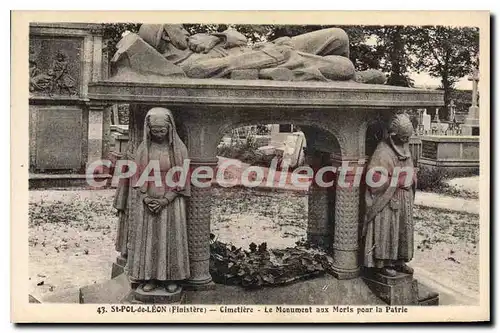 Cartes postales Saint Pol De Leon Cimetiere Le Monument Aux Morts Pour La Patrie