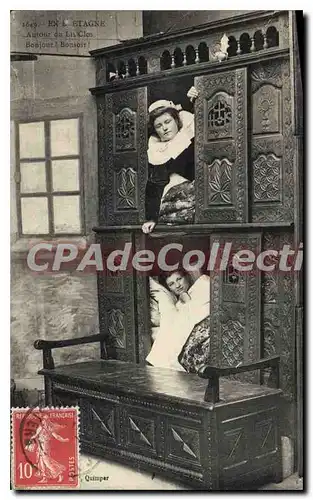 Cartes postales Quimper lit clos