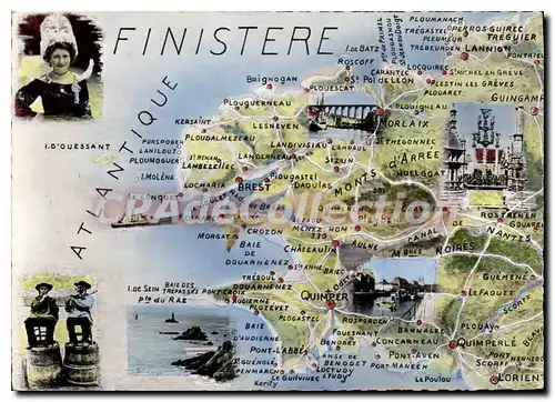 Cartes postales moderne Plan Du Finistere