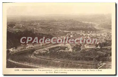 Cartes postales Chateaulin Vue Panoramique Jolie Ville Sise Au Bord de l'eau port Launay