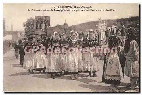 Cartes postales Locronan Grande Tromenie La Procession Quittant