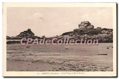 Cartes postales Santec L'Ile Verte Et Roch Kroum