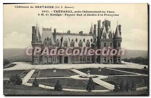 Ansichtskarte AK Trevarez Pres Chateauneuf Du Faou De Kerjegu Facade Sud Et Jardin A La Francaise