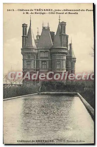 Cartes postales Chateau De Trevarez Pres Chateauneuf Du Faou Ouest ET Bassin