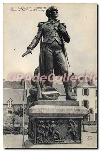 Ansichtskarte AK Carhaix Statue De La Tour D'Auvergne