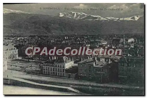 Ansichtskarte AK Grenoble Vue Generale Et Le Massif De Taillefer