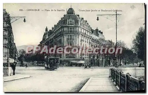 Cartes postales Grenoble Place De La Bastille cours Jean jaures boulevard Gambetta