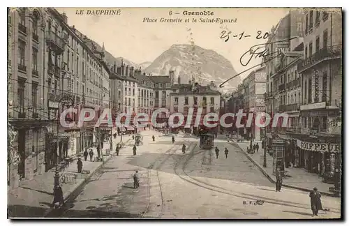 Cartes postales Grenoble Place Grenette Et Le Saint Eynard