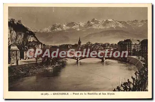 Cartes postales Grenoble Pont De La Bastille Et Les Alpes