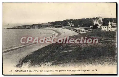 Cartes postales Pornichet Les Pins Ste Marguerite Vue Generale De La Plage Ste Marguerite