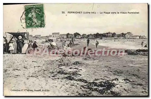 Cartes postales Pornichet La Plage Vers Le Vieux Pornichet