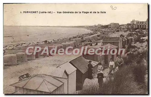 Cartes postales Pornichet Vue Generale De La Plage et de la baie