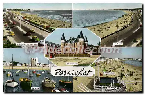 Ansichtskarte AK Pornichet remblai port plage ch�teau