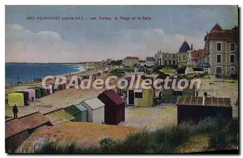 Cartes postales Pornichet Les Tentes La Plage Et La Baie