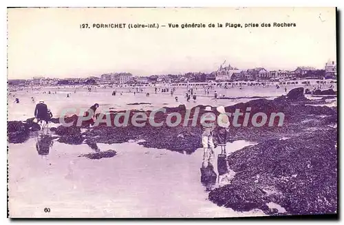 Cartes postales Pornichet Vue Generale De La Plage Prise Des Rochers