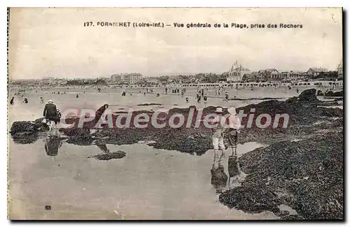 Cartes postales Pornichet Vue Generale De La Plage Prise Des Rochers