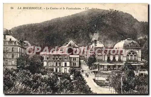 Cartes postales La Bourboule Le Casino Et Le Funiculaire