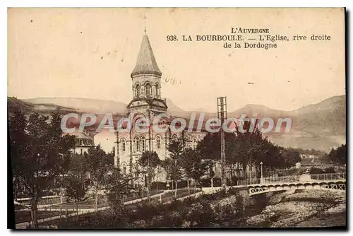 Ansichtskarte AK La Bourboule L'Eglise Rive Droite De La Dordogne