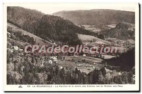 Ansichtskarte AK La Bourboule Le Pavillon Et Le Jardin Des Enfants Vus Du Rocher Des Fees