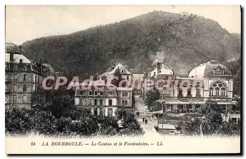 Cartes postales La Bourboule Le Casino Et Le Funiculaire