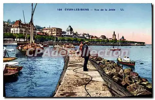 Cartes postales Evian Les Bains Vu De La Jetee