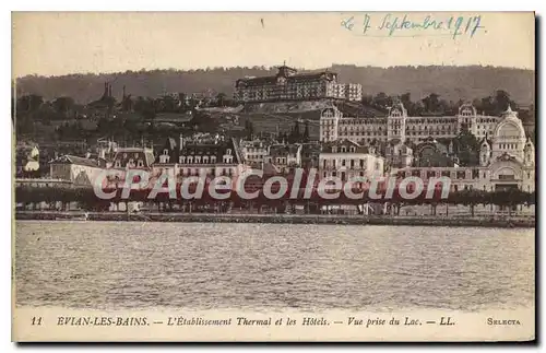 Cartes postales Evian Les Bains L'Etablissement Thermal Et Les Hotels