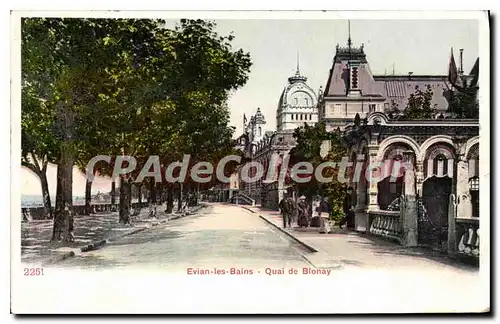 Cartes postales Evian Les Bains Quai De Blonay