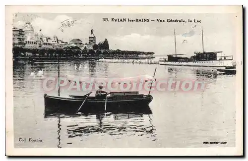 Cartes postales Evian Les Bains Vue Generale Le Lac