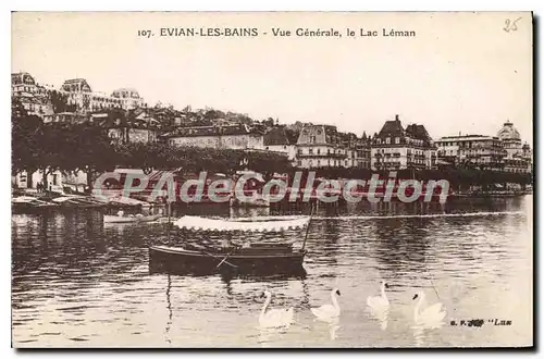 Ansichtskarte AK Evian Les Bains Vue Generale Le Lac Leman