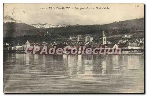 Cartes postales Evian Les Bains Vue Generale Et La Dent D'Oche