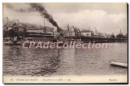 Cartes postales Evian Les Bains Vue Prise De La Jetee