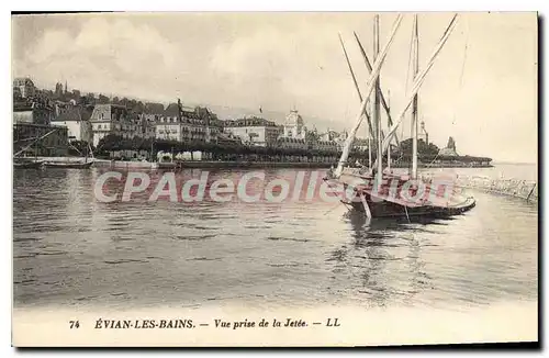 Ansichtskarte AK Evian Les Bains Vue Prise De La Jetee