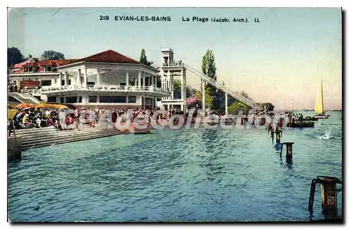 Cartes postales Evian Les Bains La Plage