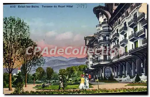 Cartes postales Evian Les Bains Terrasse Du Royal Hotel