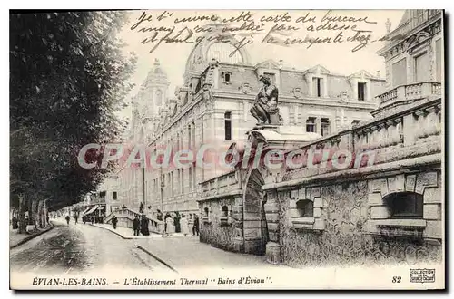 Cartes postales Evian Les Bains L'Etablissement Thermal bains d'�vian