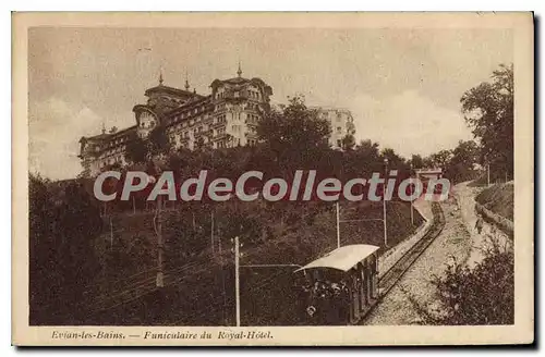 Cartes postales Evian Les Bains Funiculaire Du Royal Hotel