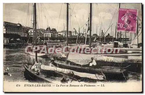 Cartes postales Evian Les Bains Le Port Et Bateaux De Plaisance