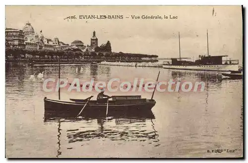 Cartes postales Evian Les Bains Vue Generale Le Lac